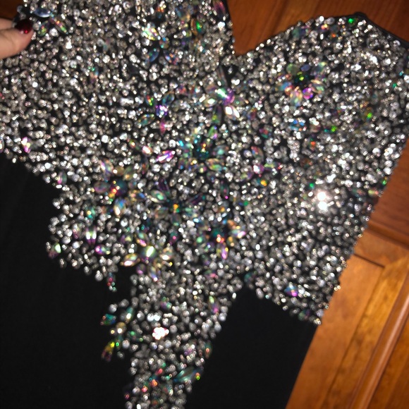 Black bling prom gown!